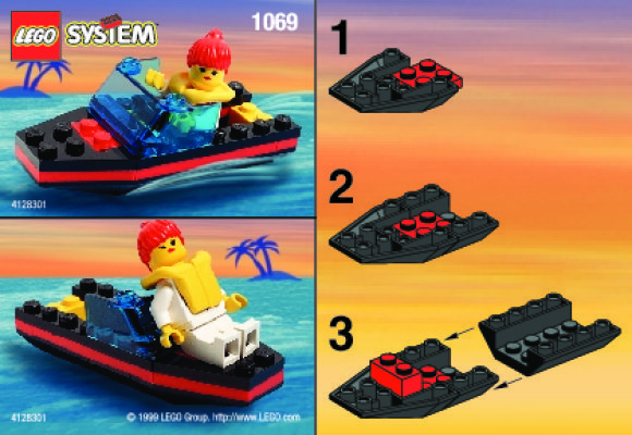 Building Instructions - LEGO - 1069 - 2882 SPEED BOAT (NBD): Page 1