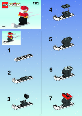 Building Instructions - LEGO - 1128 - SKIING SANTA: Page 1