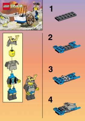 Building Instructions - LEGO - 1186 - NINJA WITH SWORDS: Page 1