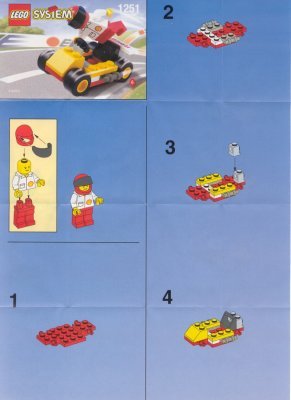 Building Instructions - LEGO - 1251 - SHELL GO-CART: Page 1