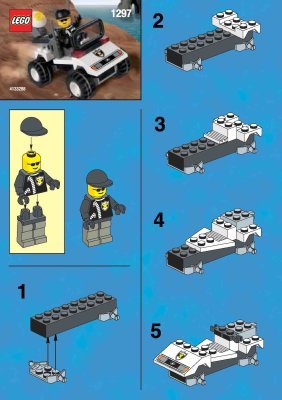 Building Instructions - LEGO - 1297 - POLICE CAR: Page 1