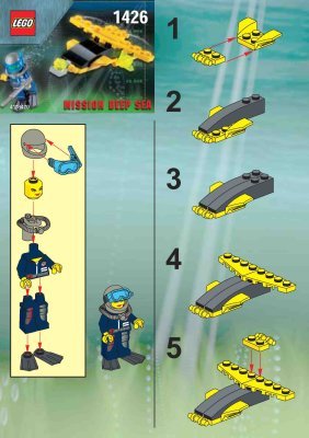 Building Instructions - LEGO - 1426 - ALPHA TEAM WING DIVER: Page 1