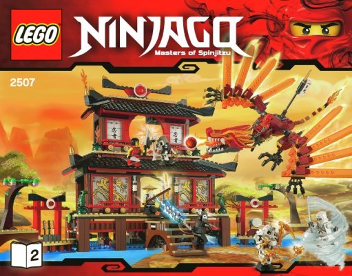 Building Instructions - LEGO - 2507 - Fire Temple: Page 1