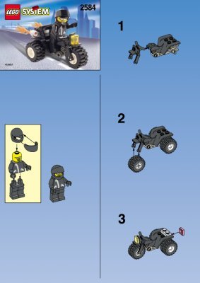 Building Instructions - LEGO - 2584 - BIKER BOB: Page 1