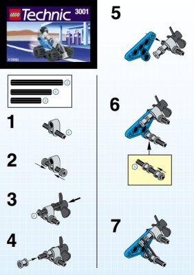 Building Instructions - LEGO - 3001 - PROPELLER CAR: Page 1