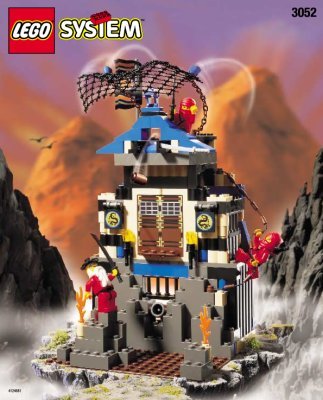 Building Instructions - LEGO - 3052 - Ninja's Fire Fortress: Page 1