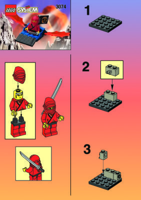 Building Instructions - LEGO - 3074 - RED NINJA DRAGON FLYER: Page 1