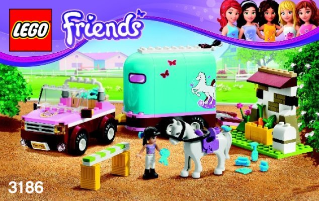 Building Instructions - LEGO - Friends - 3186 - Emma's Horse Trailer: Page 1