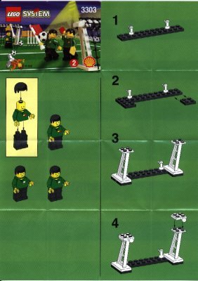 Building Instructions - LEGO - 3303 - REFEREE, LINESMAN, GOAL ETC.: Page 1