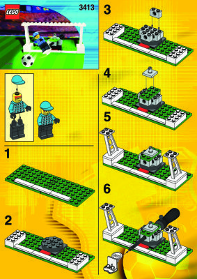 Building Instructions - LEGO - 3413 - GOAL KEEPER: Page 1