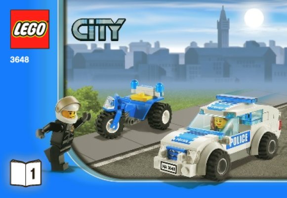 Building Instructions - LEGO - 3648 - Police Chase: Page 1