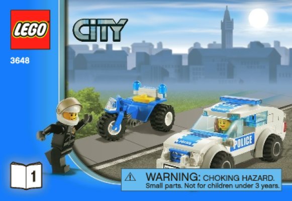 Building Instructions - LEGO - 3648 - Police Chase: Page 1