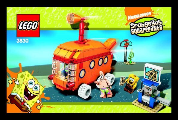 Building Instructions - LEGO - 3830 - The Bikini Bottom Express: Page 1