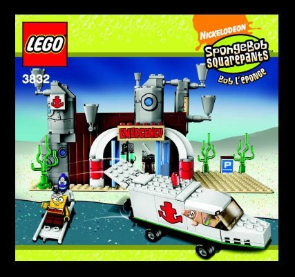 Building Instructions - LEGO - 3832 - SpongeBob's Emergency: Page 1