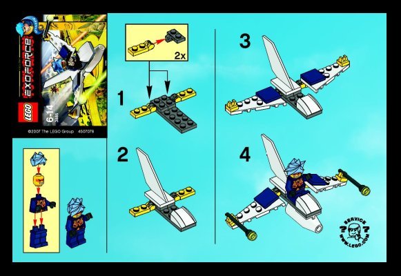 Building Instructions - LEGO - 3885 - Mini Jet Fighter: Page 1