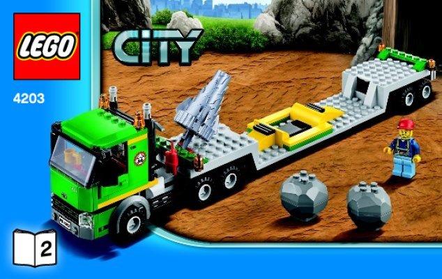 Building Instructions - LEGO - City - 4203 - Excavator Transport: Page 1