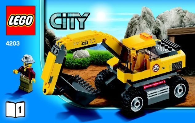 Building Instructions - LEGO - City - 4203 - Excavator Transport: Page 1