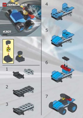 Building Instructions - LEGO - 4301 - Blue LEGO® Car: Page 1