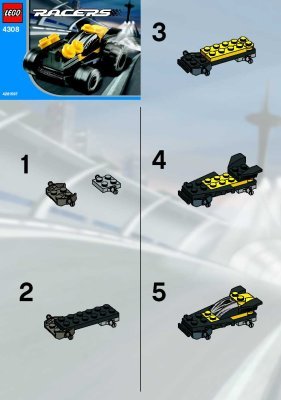 Building Instructions - LEGO - 4308 - Yellow Racer: Page 1