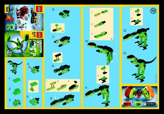 Dinosaurio de cheap lego instrucciones