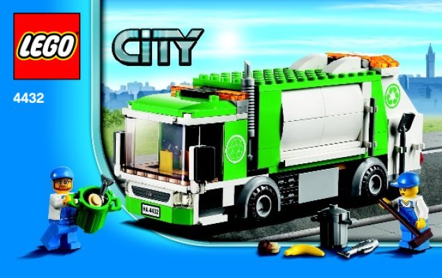 Building Instructions - LEGO - City - 4432 - Garbage Truck: Page 1