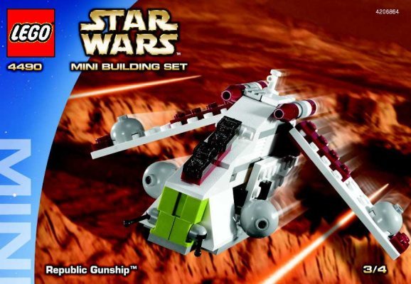 Building Instructions - LEGO - 4490 - MINI Republic Gunship™: Page 1