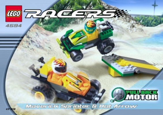 Building Instructions - LEGO - 4594 - Maverick Sprinter & Hot Arrow: Page 1