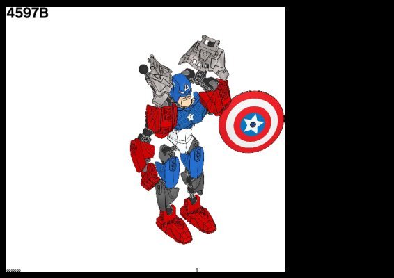 Building Instructions - LEGO - 4597 - Captain America™: Page 1