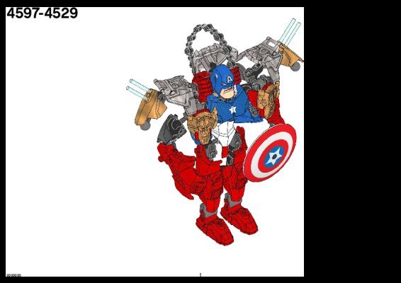 Building Instructions - LEGO - 4597 - Captain America™: Page 1