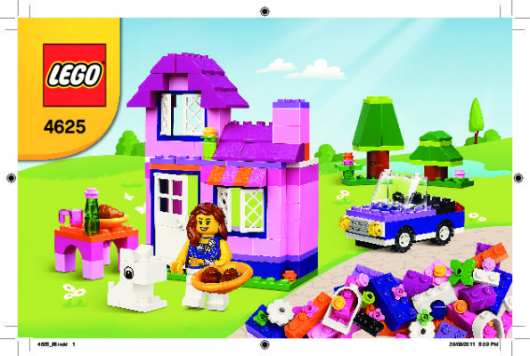 Building Instructions - LEGO - 4625 - LEGO® Pink Brick Box: Page 1