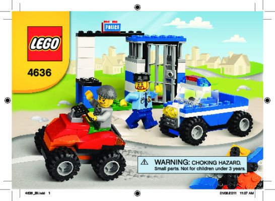 Building Instructions - LEGO - 4636 - Police Building Set: Page 1