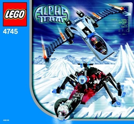 Building Instructions - LEGO - 4745 - Blue Eagle versus Snow Crawler: Page 1