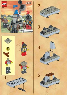 Building Instructions - LEGO - 4816 - KNIGHT'S CATAPULT: Page 1