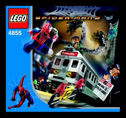 Building Instructions - LEGO - 4855 - Spider-Man's Train Rescue: Page 1