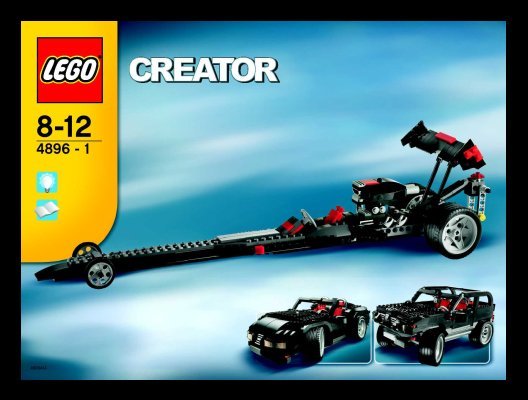 Building Instructions - LEGO - 4896 - Roaring Roadsters: Page 1