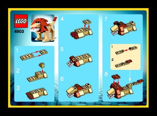 Building Instructions - LEGO - 4903 - Lion: Page 1