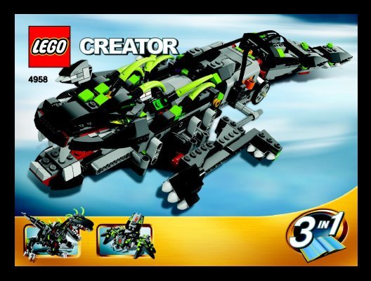 Building Instructions - LEGO - 4958 - Monster Dino: Page 1