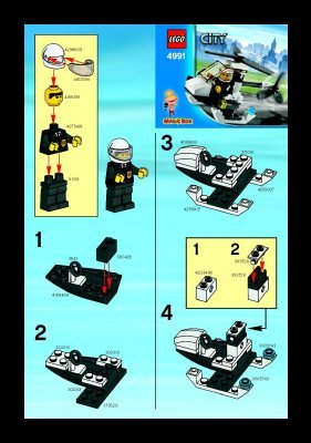 Building Instructions - LEGO - 4991 - Police Helicopter: Page 1