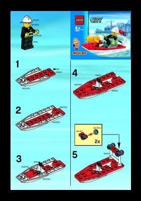 Building Instructions - LEGO - 4992 - Fire Boat: Page 1