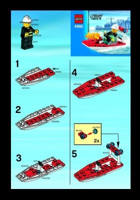 Building Instructions - LEGO - 4992 - Fire Boat: Page 1