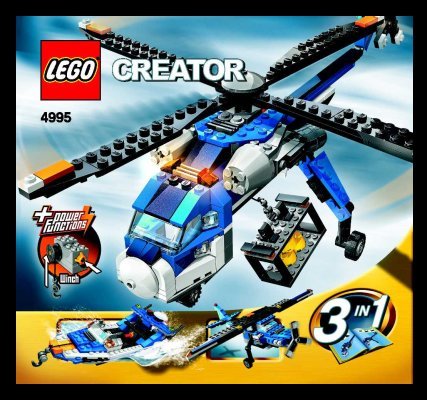 Building Instructions - LEGO - 4995 - Cargo Copter: Page 1