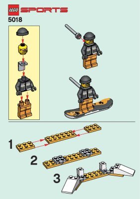 Building Instructions - LEGO - 5018 - SNOWBOARD: Page 1