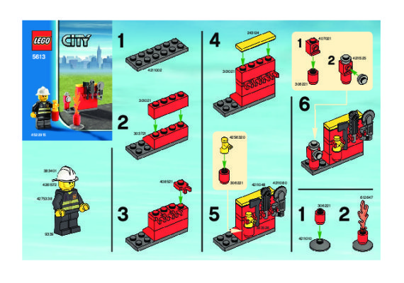 Building Instructions - LEGO - 5613 - Firefighter: Page 1