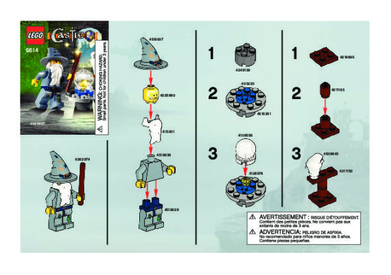 Building Instructions - LEGO - 5614 - The Good Wizard: Page 1