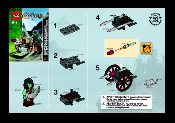 Building Instructions - LEGO - 5618 - Troll Warrior: Page 1