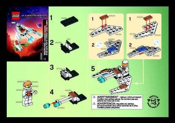 Building Instructions - LEGO - 5619 - Crystal Hawk: Page 1