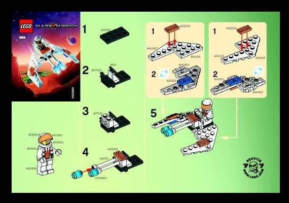 Building Instructions - LEGO - 5619 - Crystal Hawk: Page 1