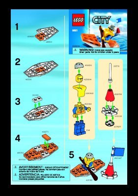 Building Instructions - LEGO - 5621 - Coast Guard Kayak: Page 1