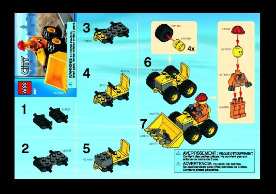 Building Instructions - LEGO - 5627 - Dozer: Page 1