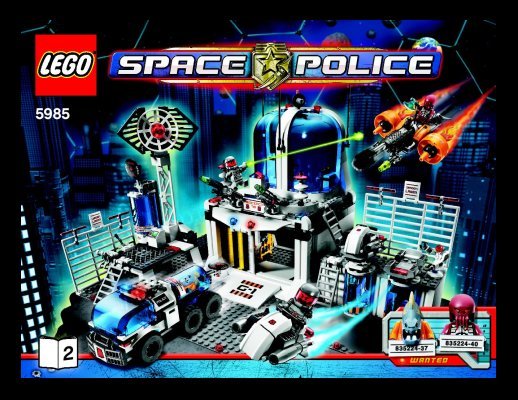 Building Instructions - LEGO - 5985 - Space Police Central: Page 1